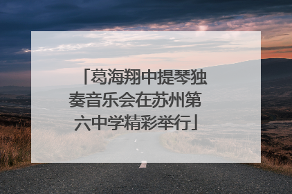 葛海翔中提琴独奏音乐会在苏州第六中学精彩举行
