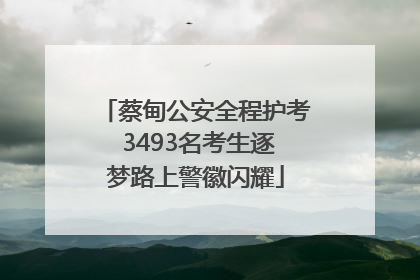 蔡甸公安全程护考 3493名考生逐梦路上警徽闪耀
