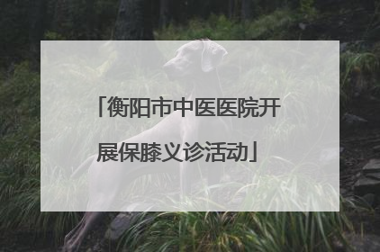 衡阳市中医医院开展保膝义诊活动
