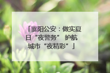 襄阳公安：做实夏日“夜警务” 护航城市“夜精彩”