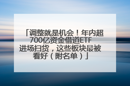 调整就是机会！年内超700亿资金借道ETF进场扫货，这些板块最被看好（附名单）