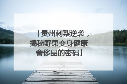贵州刺梨逆袭，揭秘野果变身健康奢侈品的密码