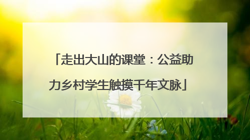 走出大山的课堂：公益助力乡村学生触摸千年文脉