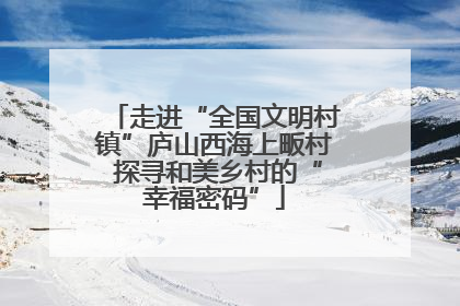 走进“全国文明村镇”庐山西海上畈村 探寻和美乡村的“幸福密码”