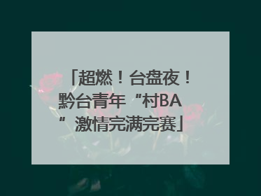 超燃！台盘夜！黔台青年“村BA”激情完满完赛