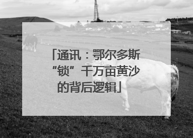 通讯：鄂尔多斯“锁”千万亩黄沙的背后逻辑
