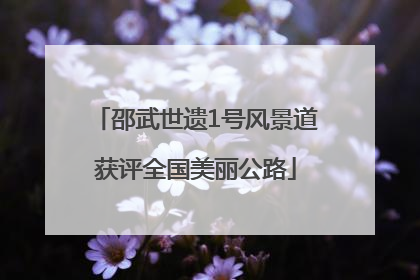 邵武世遗1号风景道获评全国美丽公路