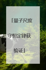 量子尺度守恒定律获验证