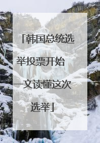 韩国总统选举投票开始 一文读懂这次选举