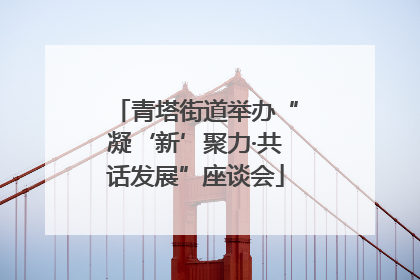 青塔街道举办“凝‘新’聚力·共话发展”座谈会