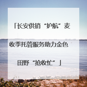 长安供销“护航”麦收季托管服务助力金色田野“抢收忙”