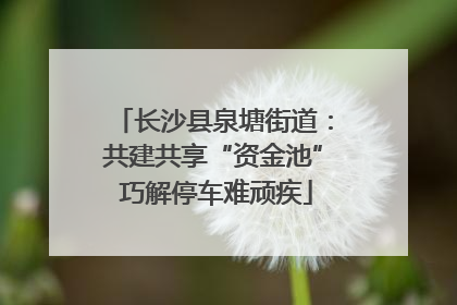 长沙县泉塘街道：共建共享“资金池” 巧解停车难顽疾