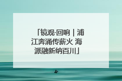 镜观·回响｜浦江奔涌传薪火 海派融新纳百川