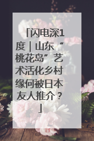 闪电深1度｜山东“桃花岛”艺术活化乡村缘何被日本友人推介？