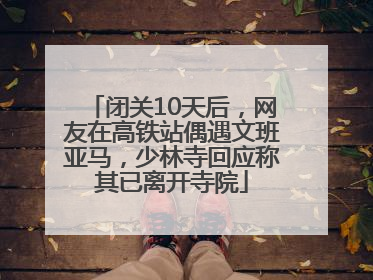 闭关10天后，网友在高铁站偶遇文班亚马，少林寺回应称其已离开寺院