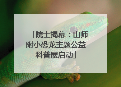 院士揭幕：山师附小恐龙主题公益科普展启动