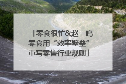 零食很忙&赵一鸣零食用“效率壁垒”重写零售行业规则