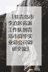 驻青岛市李沧区省派工作队到青岛市舜华实业总公司调研交流