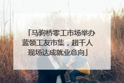 马驹桥零工市场举办蓝领工友市集，超千人现场达成就业意向