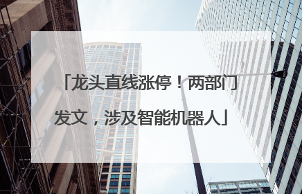 龙头直线涨停！两部门发文，涉及智能机器人
