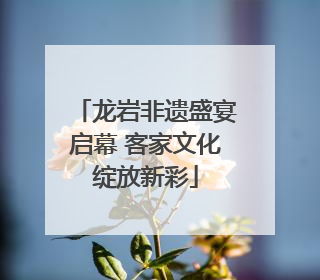 龙岩非遗盛宴启幕 客家文化绽放新彩
