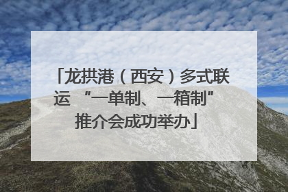 龙拱港（西安）多式联运 “一单制、一箱制” 推介会成功举办