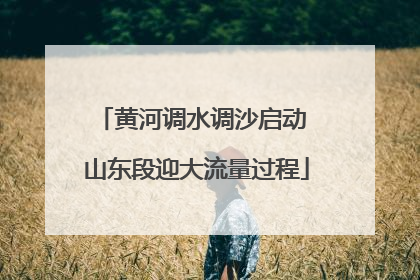 黄河调水调沙启动 山东段迎大流量过程