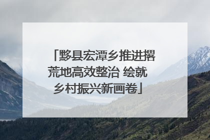 黟县宏潭乡推进撂荒地高效整治 绘就乡村振兴新画卷