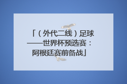 （外代二线）足球——世界杯预选赛：阿根廷赛前备战