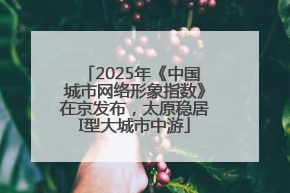 2025年《中国城市网络形象指数》在京发布，太原稳居I型大城市中游