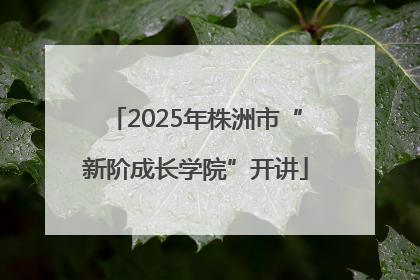 2025年株洲市“新阶成长学院”开讲