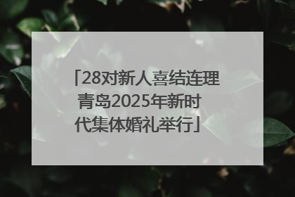 28对新人喜结连理 青岛2025年新时代集体婚礼举行