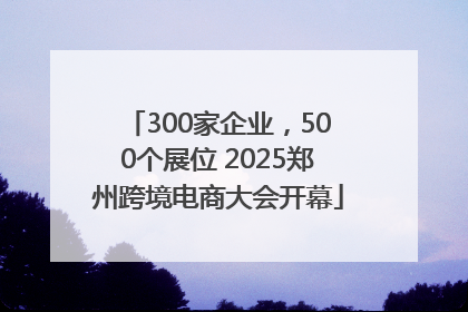 300家企业，500个展位 2025郑州跨境电商大会开幕