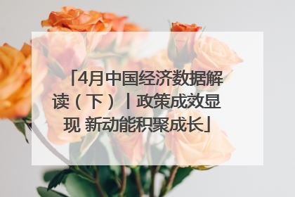4月中国经济数据解读（下）丨政策成效显现 新动能积聚成长