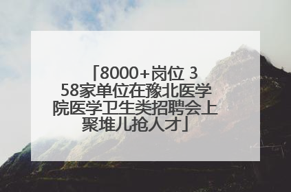 8000+岗位 358家单位在豫北医学院医学卫生类招聘会上聚堆儿抢人才