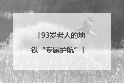 93岁老人的地铁“专属护航”